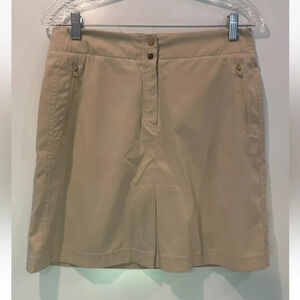 Tail Tech Golf Tennis Active Skort Skirt Stretch Lycra Beige Womens Size 8 (1581